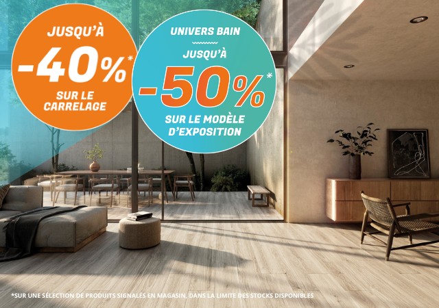 Promo carrelage et salle de bain